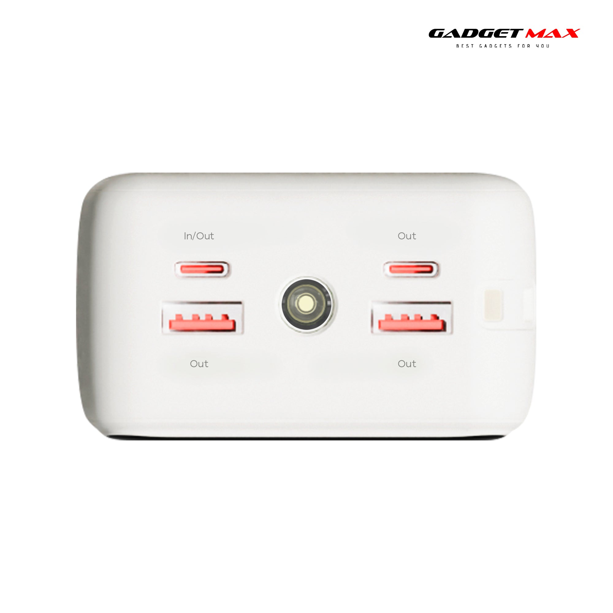 GADGET MAX - GB106 Alpha PD 30000mAh PD+QC Fast Charging Digital Power Bank ( 20W+22.5W ) - White