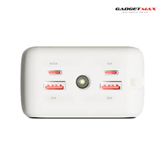 GADGET MAX - GB106 Alpha PD 30000mAh PD+QC Fast Charging Digital Power Bank ( 20W+22.5W ) - White