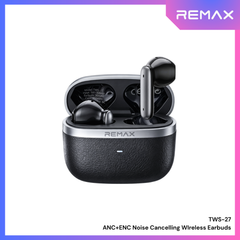 REMAX - TWS-27 ANC+ENC True Wireless Stereo Music Call Mixed Feedback Noise Canceling Wireless Earbuds - Black
