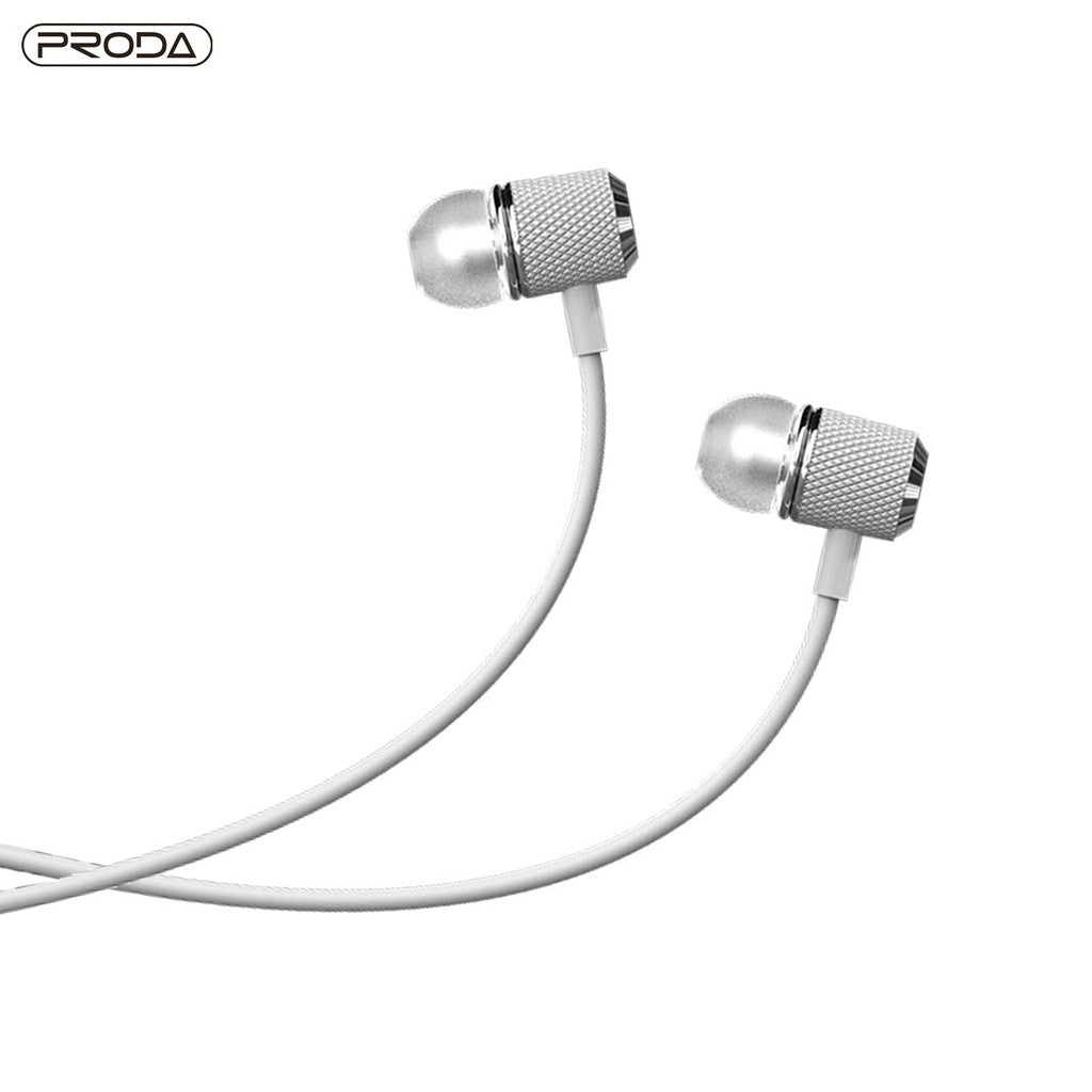 PRODA PD-E600 YUEYIN SERIES WIRED EARPHONE - White