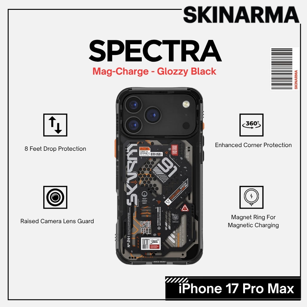 Skinarma - Spectra Magsafe Case For iPhone 17 Pro Max - Glozzy Black