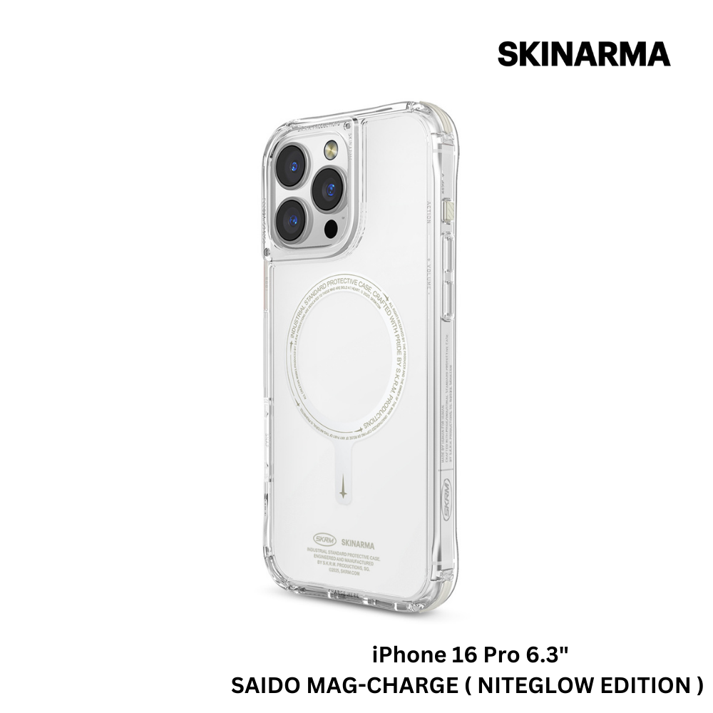 Skinarma iPhone 16 Pro 6.3" Saido Mag-Charge Case - NiteGlow Edition