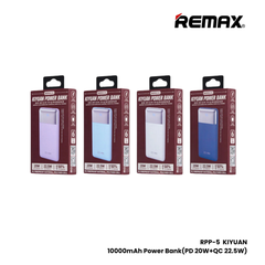 REMAX RPP-5 kiyuan Series 10000mAh PD+QC Fast Charging Power Bank(PD 20W+QC 22.5W) - Light Blue