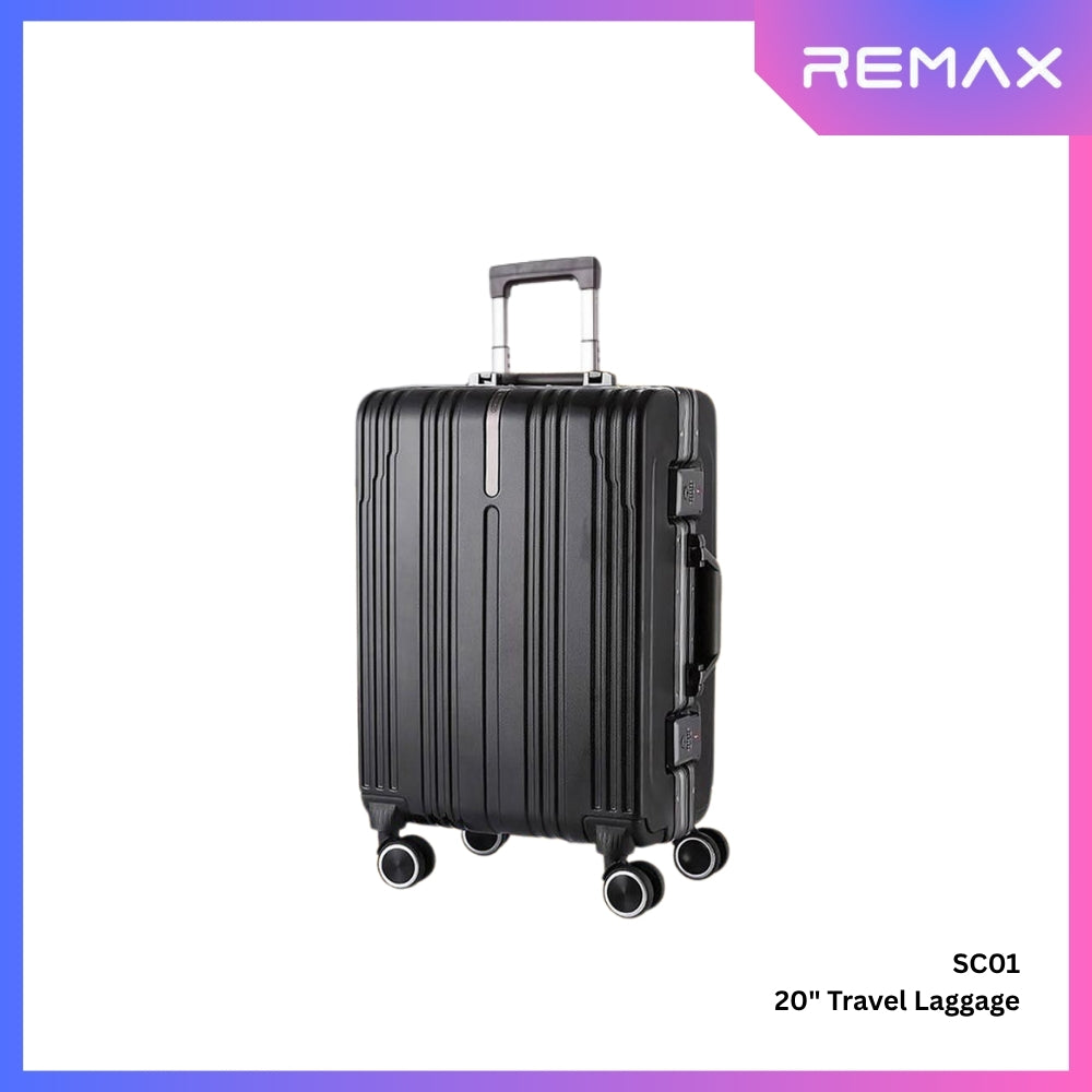 REMAX - RL-SCO1 Journey Series Aluminium Frame Travel Luggage ( 20' ) - Black