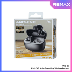 REMAX - TWS-30 ANC+ENC Noise Canceling True Wireless Stereo Music Talking Wireless Earbuds - Black