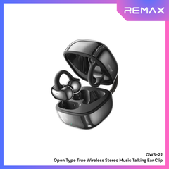 REMAX - OWS-22 Open Type True Wireless Stereo Music Talking Ear Clip WIreless Earbuds - Black