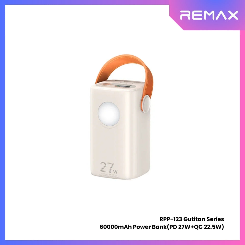 REMAX RPP-123 Gutitan Series 60000mAh PD+QC Fast Charging Power Bank(PD 27W+QC 22.5W) - Begie