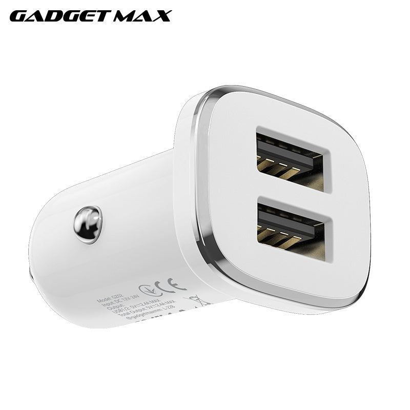 GADGET MAX GZ02 ENJOY SERIES 2.4A  DUAL USB OUTPUT PORT FAST CHARGING CAR CHARGER (2USB)