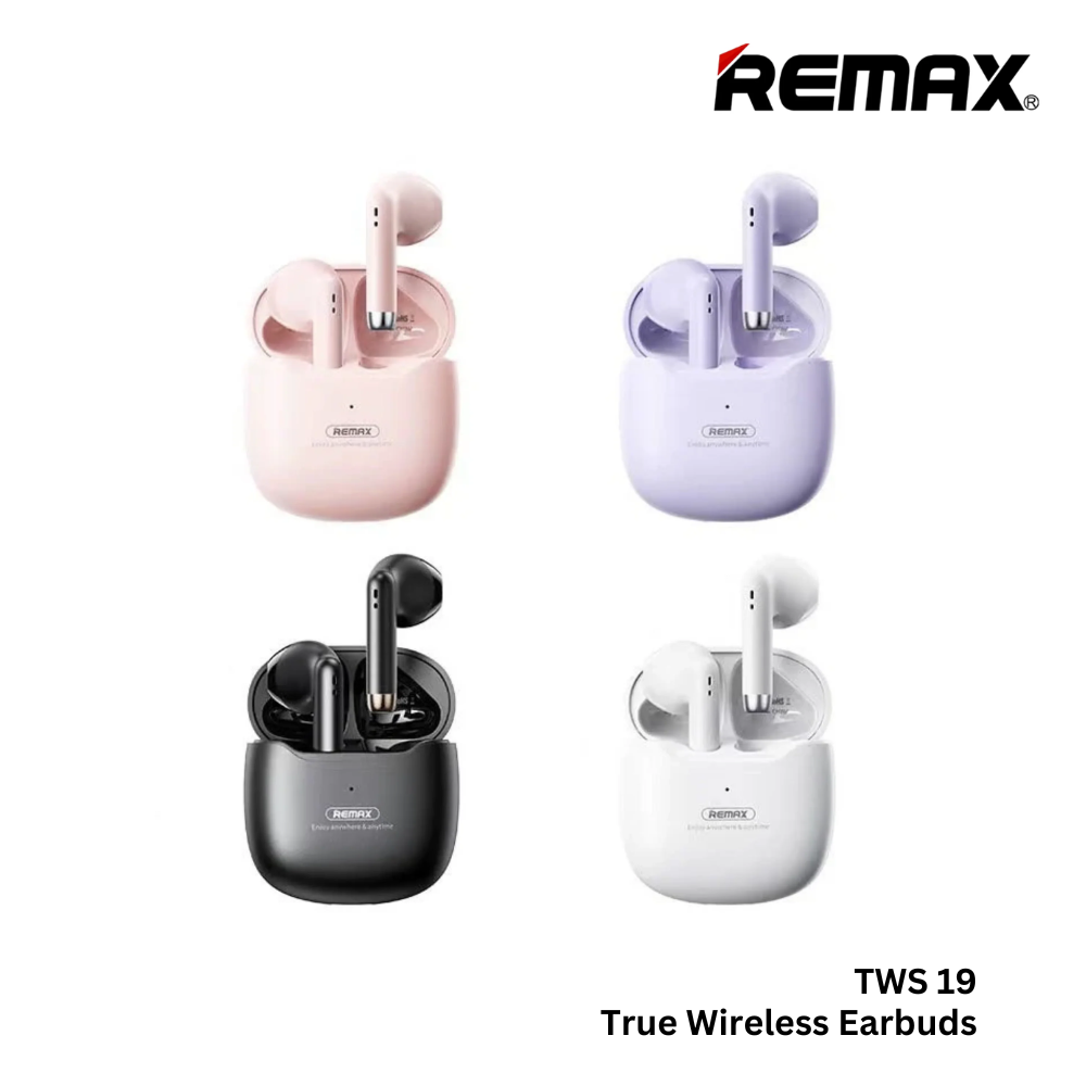 REMAX TWS-19 Marshmallow Series Wireless Bluetooth Earbuds - Pink