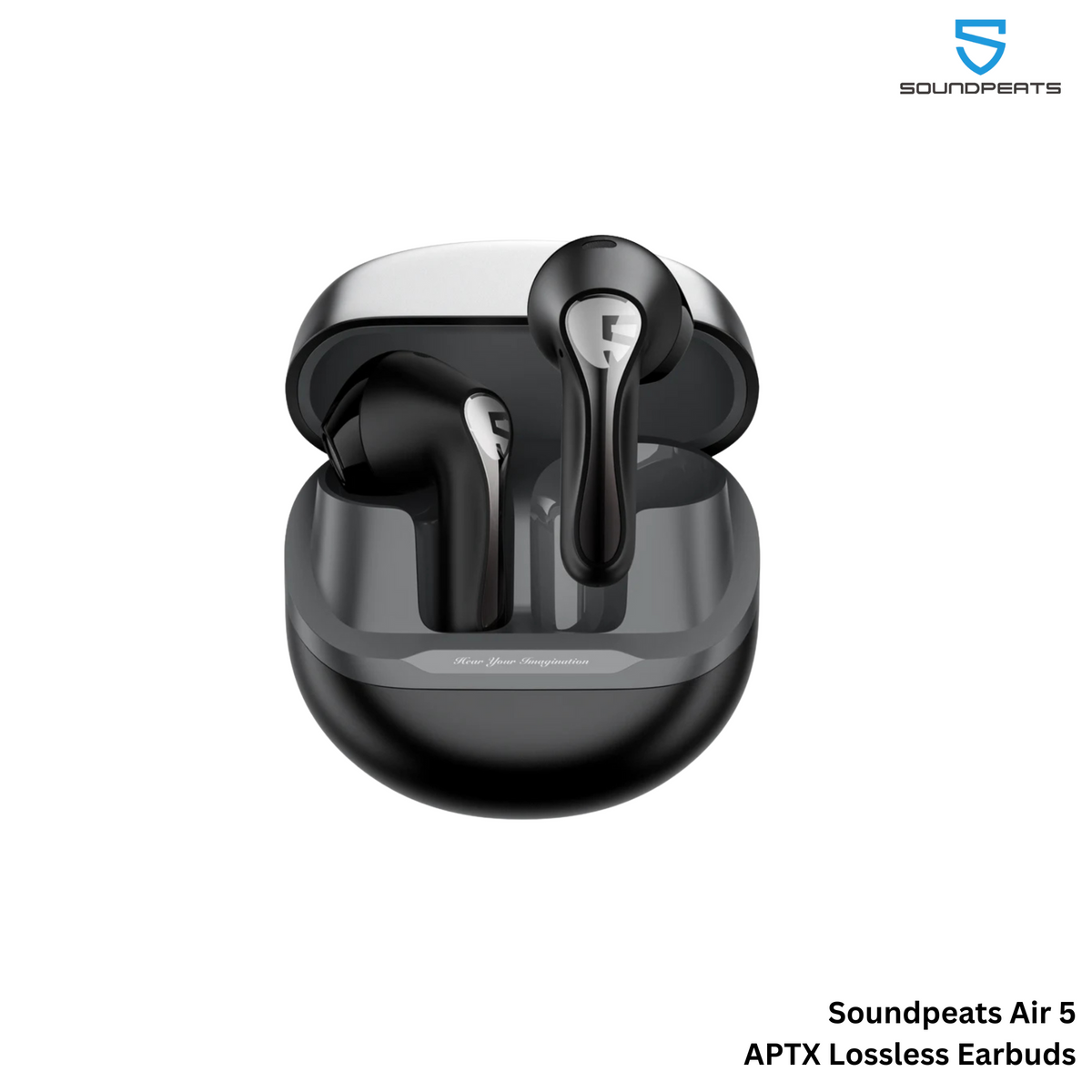 SOUNPEATS - Air 5 AptX Adaptive Lossless Bluetooth Wireless Earbuds - Black