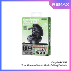 REMAX - COZYBUDS W38 Stereo Bluetooth Wireless Earbuds - Black