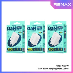 REMAX - U187 PD Gan Fast Charger (20W) - White