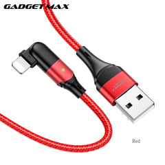 GADGET MAX GX12 FAST CHARGING EXQUISITE & PRACTICAL DATA CABLE FOR IPH (2.4A) (1.2M)  - ?RED