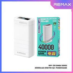 REMAX RPP-310 Dinba Series 40000mAh PD+QC Fast Charging Power Bank(PD 65W+QC 22.5W) - White
