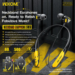 WEKOME VC02 NECKBAND WIRELESS EARPHONE (new product)