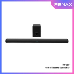 REMAX RT-S10 Home Theatre Bluetooth Soundbar With Subwoofer (140W) - Black
