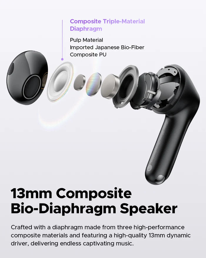 SOUNPEATS - Air 5 AptX Adaptive Lossless Bluetooth Wireless Earbuds - Black