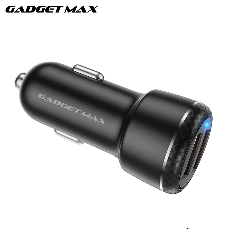 GADGET MAX GZ01 ENJOY SERIES 18W QC 3.0 DUAL PORT QUICK CHARGING CAR CHARGER (2USB)