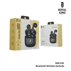 ROYAL KING - RKB 130 Bluetooth Wireless Earbuds - Black