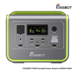 FOSSiBOT - F800 Portable Power Station ( 800W 512Wh ) - Green