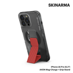 Skinarma iPhone 16 Pro 6.3" AXON Mag-Charge and Grip-Stand Case - Black