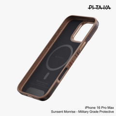 PITAKA - iPhone 16 Pro Max Case ( Sunset Moonrise Military-Grade Protective ) - Sunset