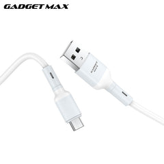 GADGET MAX GX10 MICRO 2.4A CHARGING DATA CABLE FOR MICRO (3A)(1M) - WHITE