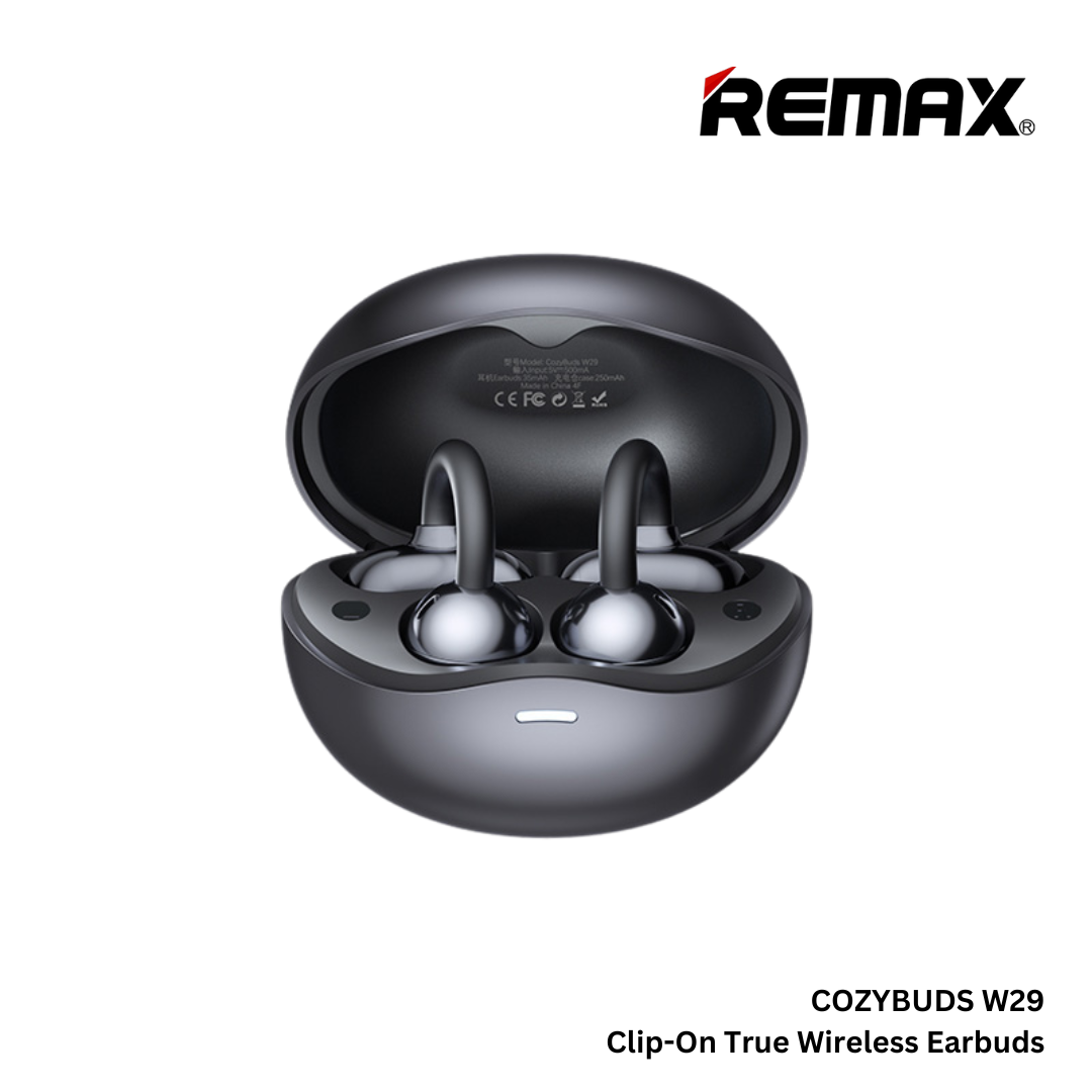 Remax Cozybuds W29 Bluetooth V5.4 Clip-On True Wireless Earbuds - Blac ...