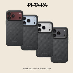 PITAKA - Classic 01 Summa Case For iPhone 18 Pro - Black/Grey