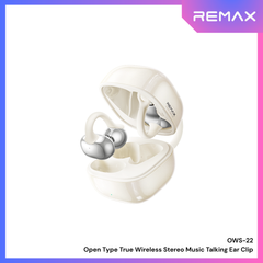 REMAX - OWS-22 Open Type True Wireless Stereo Music Talking Ear Clip WIreless Earbuds - White