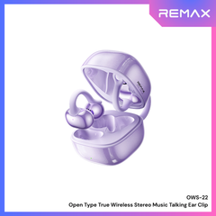 REMAX - OWS-22 Open Type True Wireless Stereo Music Talking Ear Clip WIreless Earbuds - Purple