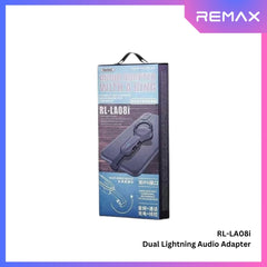 REMAX - RL-LA08i Finger Loop Dual Lightning Audio Adapter - Black