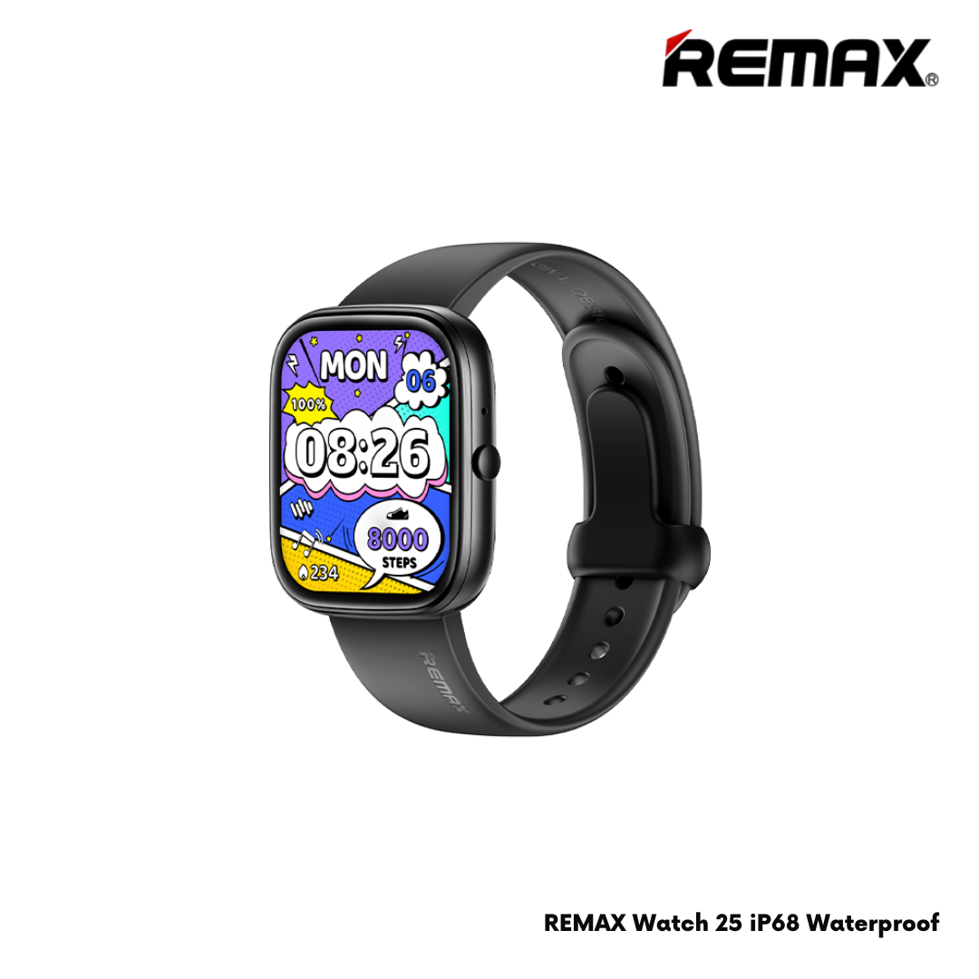 REMAX Watch 25 IP68 IP68 Waterproof Smart Watch - Black