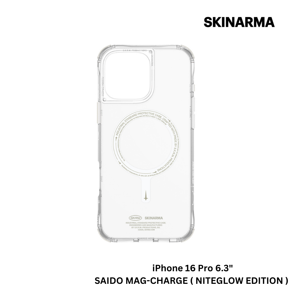 Skinarma iPhone 16 Pro 6.3" Saido Mag-Charge Case - NiteGlow Edition