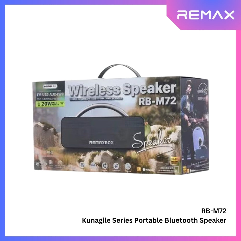 REMAX - RB-M72 Kunagile Series Portable Wireless Speaker (20W) - Blue