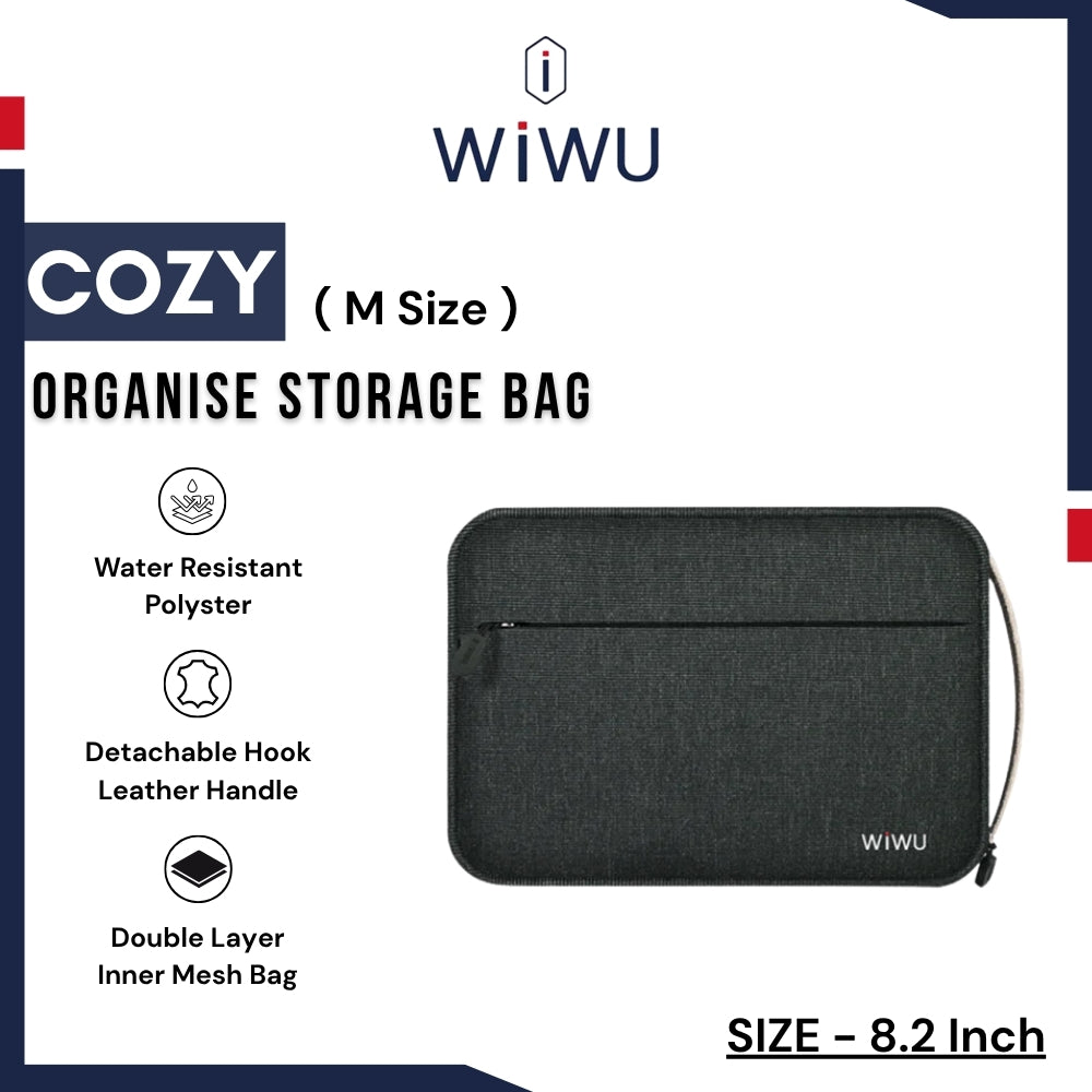 WIWU - GM-1811 Cozy Organise Storage Bag M Size ( 8.2") - Black