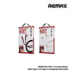 65W ( C to C )-REMAX RC-181T C-C Zenax Series 65W Type-C to Type-C Fast Charging PD Charging Data Cable - Black