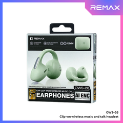 REMAX - OWS-26 Clip-on wireless music and talk WIreless Earbuds - Green