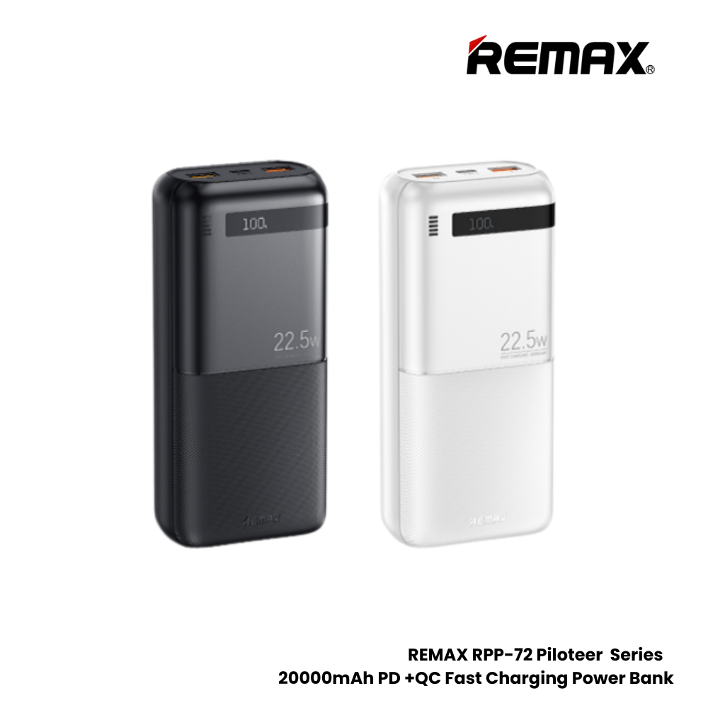 Remax Rpp 72 REMAX RPP-72 Piloteer Series 20000mAh PD+QC Fast Charging Power Bank(P ...