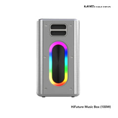 HiFuture - Music Box Bluetooth Wireless Speaker ( 100W ) - Silver