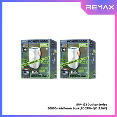 REMAX RPP-123 Gutitan Series 60000mAh PD+QC Fast Charging Power Bank(PD 27W+QC 22.5W) - Grey