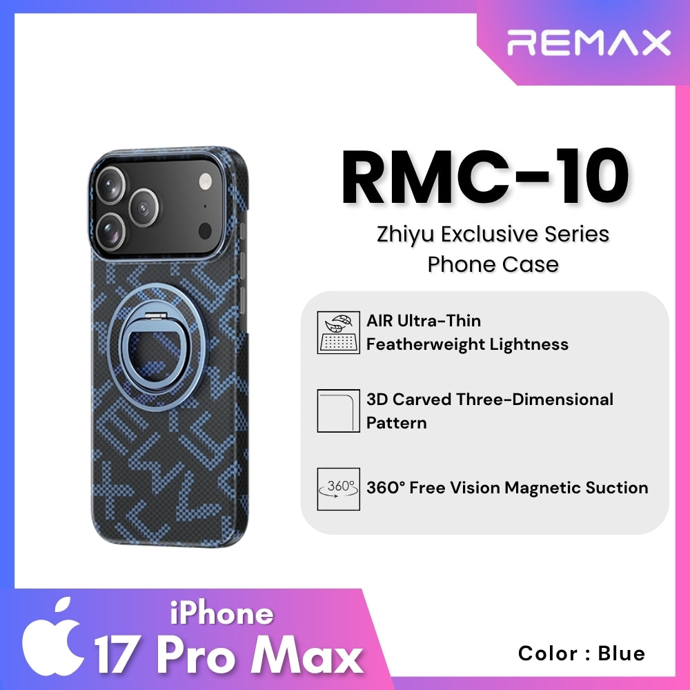 REMAX - RMC-10 iPhone 17 Pro Max Zhiyu Exclusive Series Phone Case - Blue