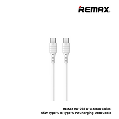 65W ( C to C )-REMAX RC-068C-C Zeron Series 65W Type-C to Type-C Fast Charging PD Charging Data Cable - White