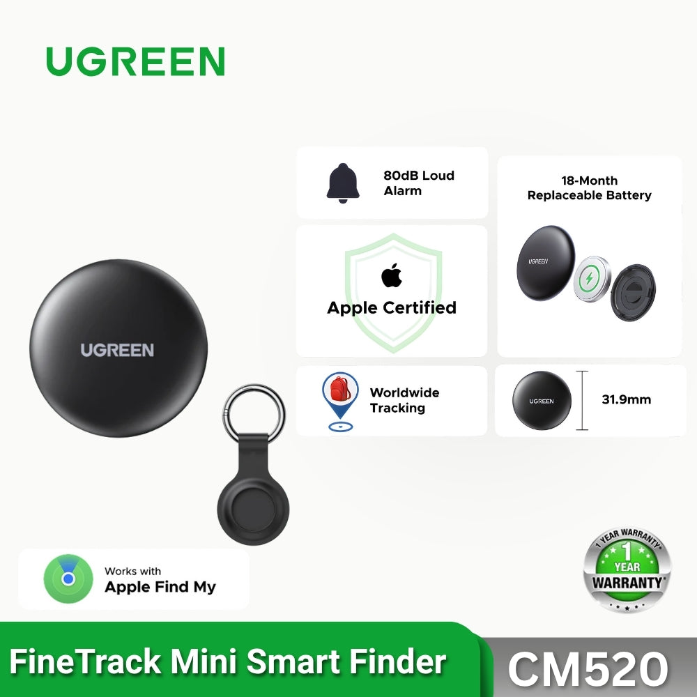 UGREEN - CM520 FineTrack Mini Smart Finder ( For iOS Devices Only ) - Black