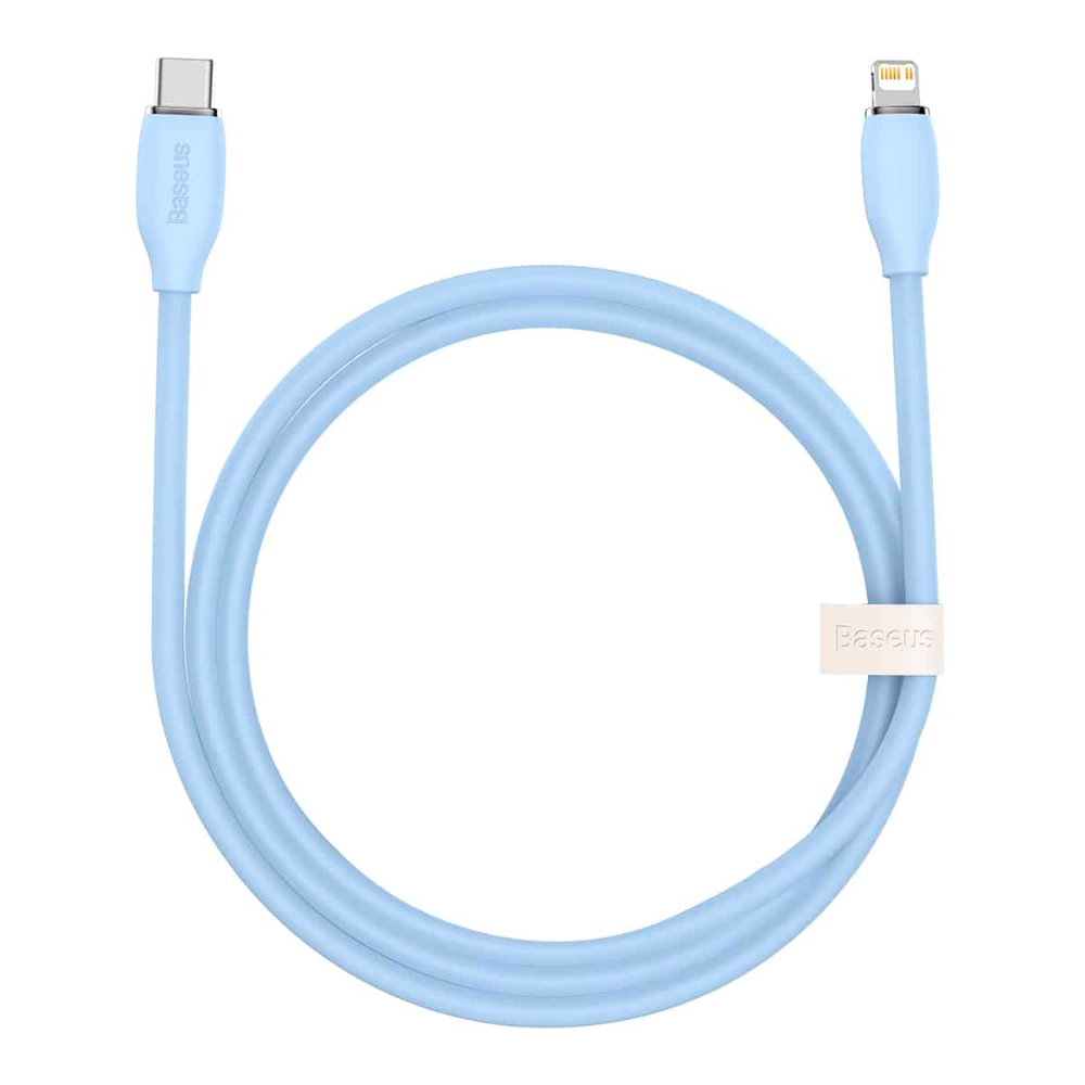 (Buy 1 Get 1) Baseus Jelly Liquid Silica Gel 20W Type-C to iPhone Fast Charging Data Cable (2M) - Blue