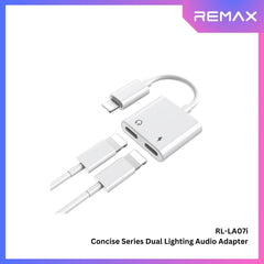 REMAX - RL-LA07i Concise Series Dual Lightning Audio Adapter - White