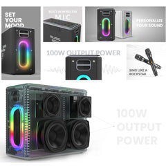 HiFuture - Music Box Bluetooth Wireless Speaker ( 100W ) - Silver