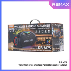 REMAX - RB-M73 Venattle Series Music War Drum Portable Wireless Speaker (120W) - Black