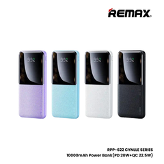 REMAX RPP-622 Cynlle Series 10000mAh PD+QC Fast Charging Power Bank(PD 20W+QC 22.5W) - Black