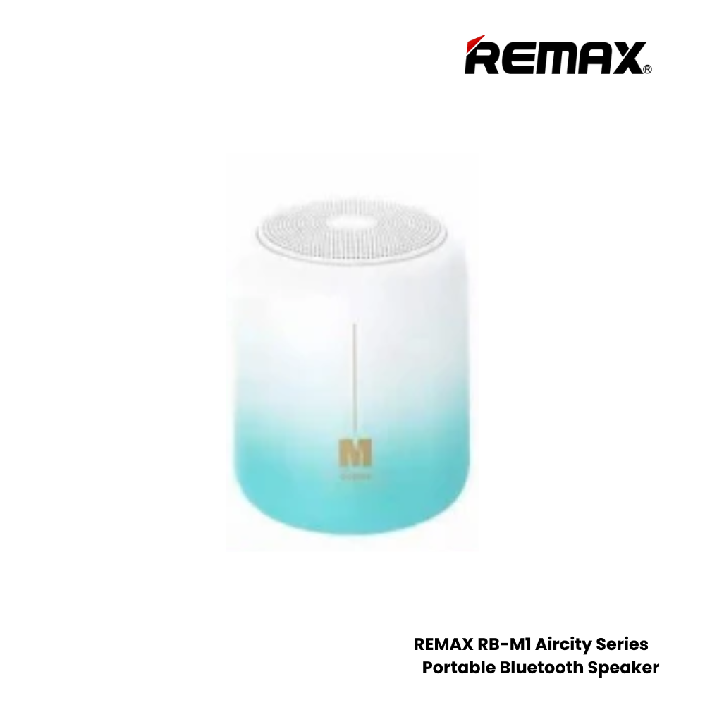 REMAX RB-M1 Aircity Series Portable Wireless Bluetooth Speaker - White Blue